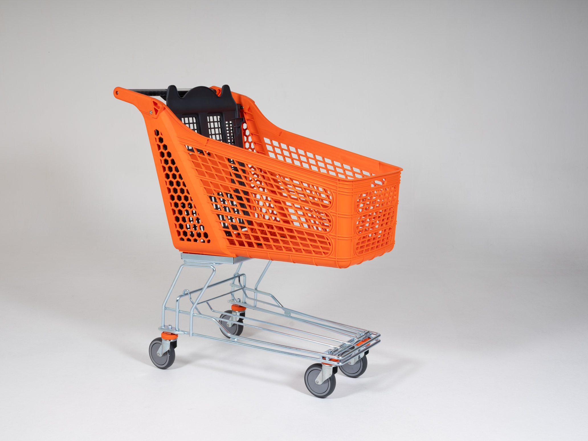 150 LT Metal Ayak Plastik Market Arabası / Turuncu