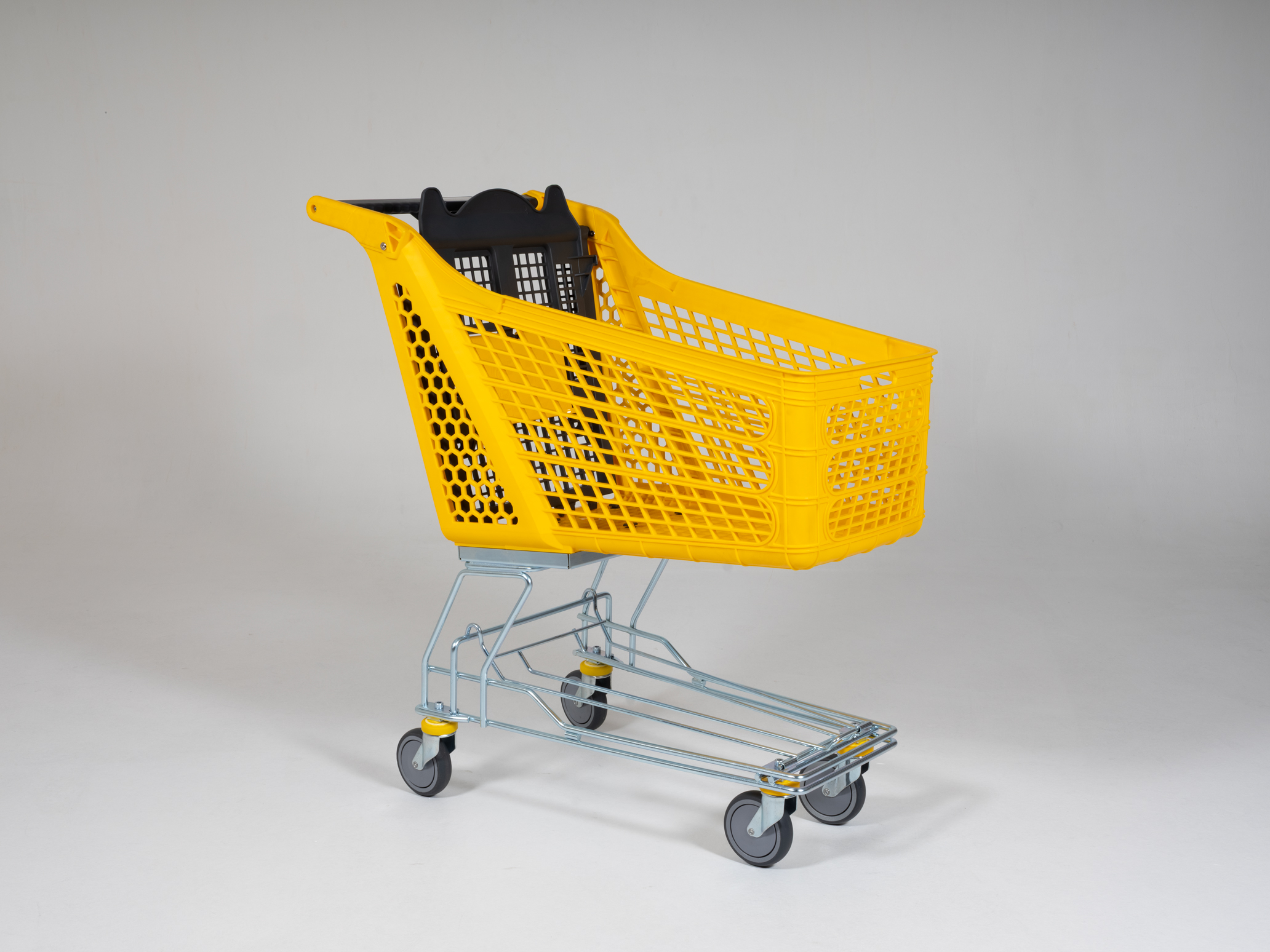 150 LT Metal Ayak Plastik Market Arabası / Sarı