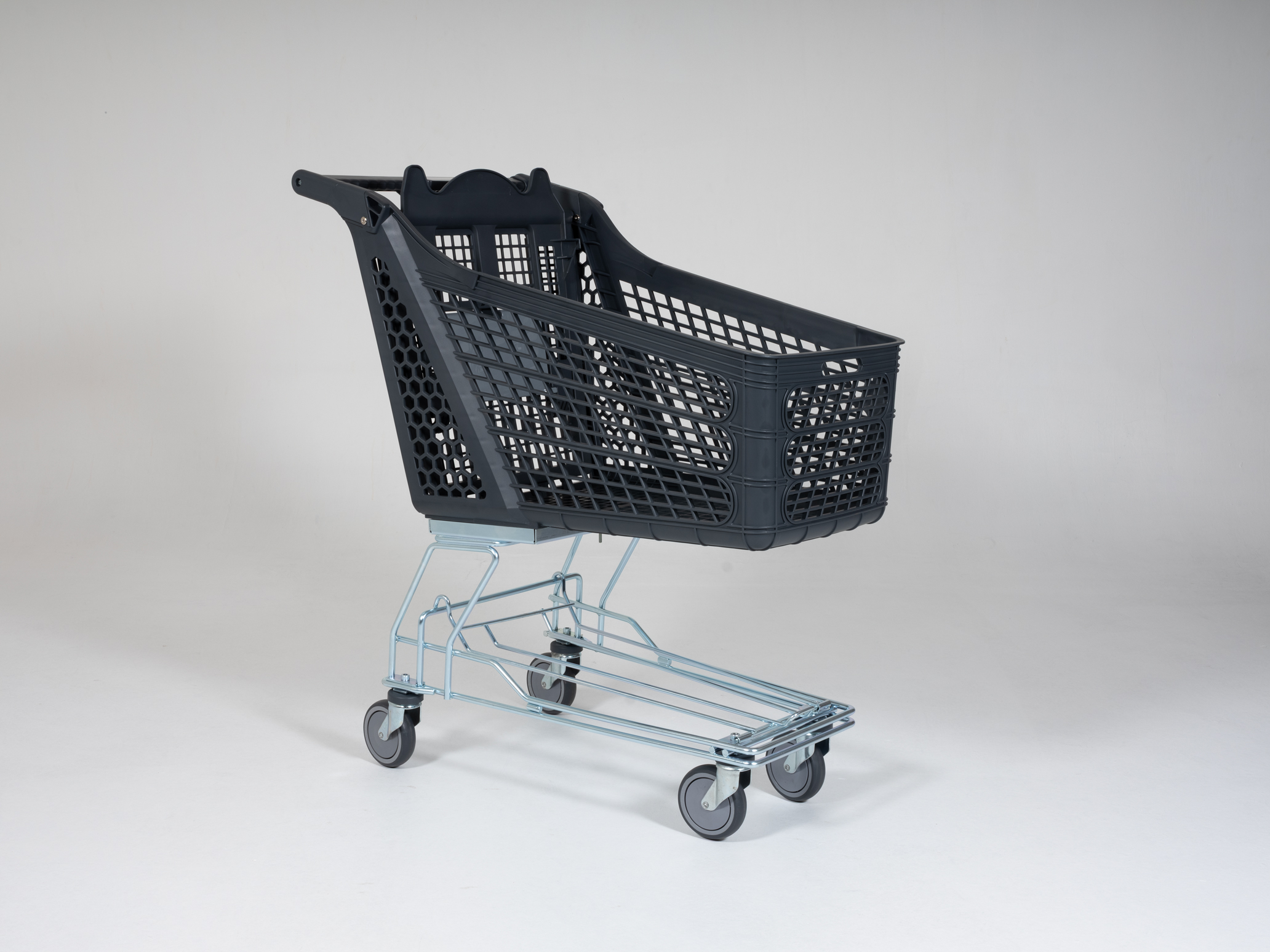 150 LT Metal Ayak Plastik Market Arabası / Antrasit 