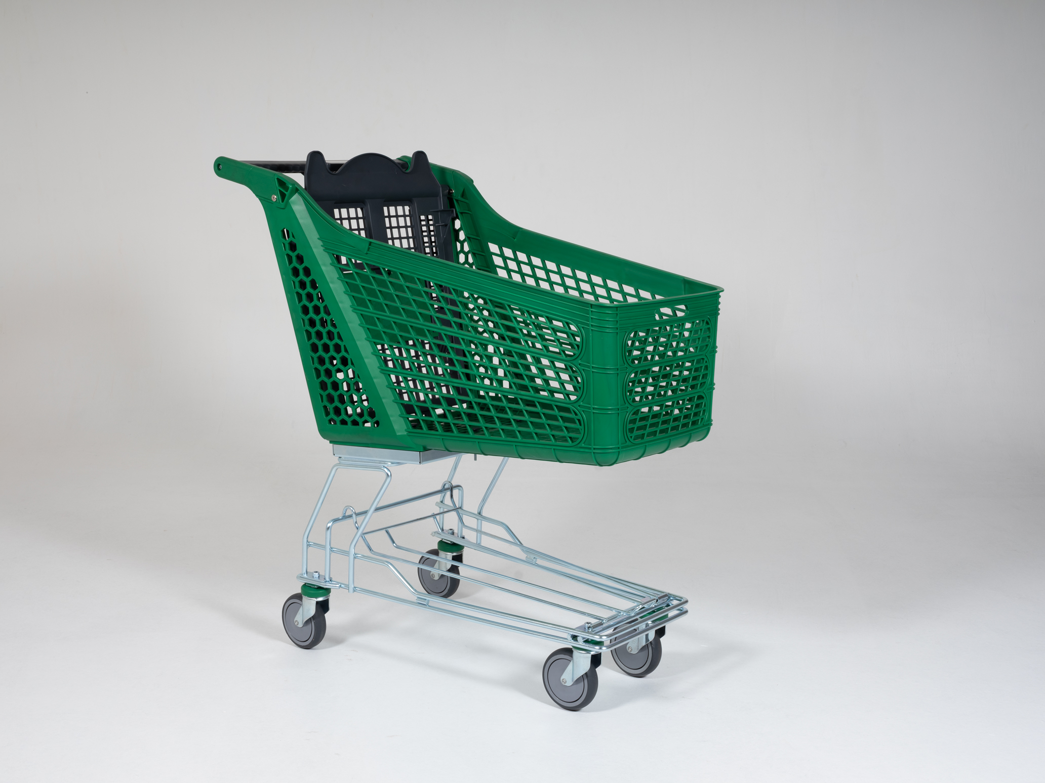 150 LT Metal Ayak Plastik Market Arabası / Yeşil 